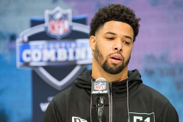 Texas safety Brandon Jones at the 2020 NFL combine